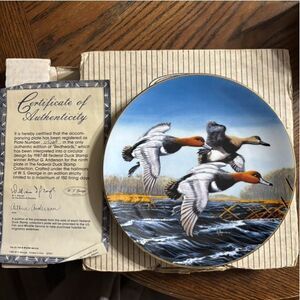 W.S. George Redheads Duck Stamp Collectors Plate In Box
